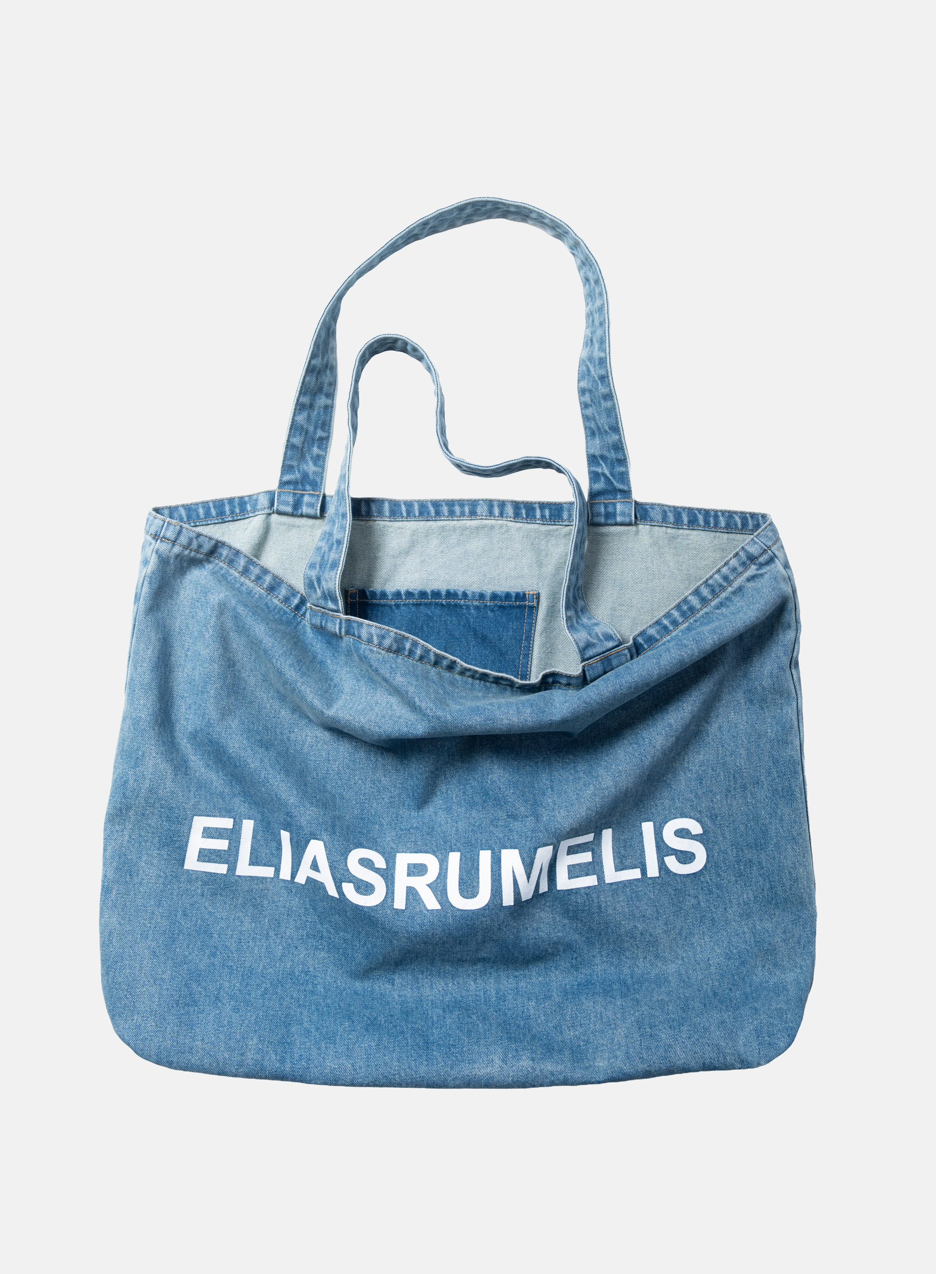 denim shopping bag