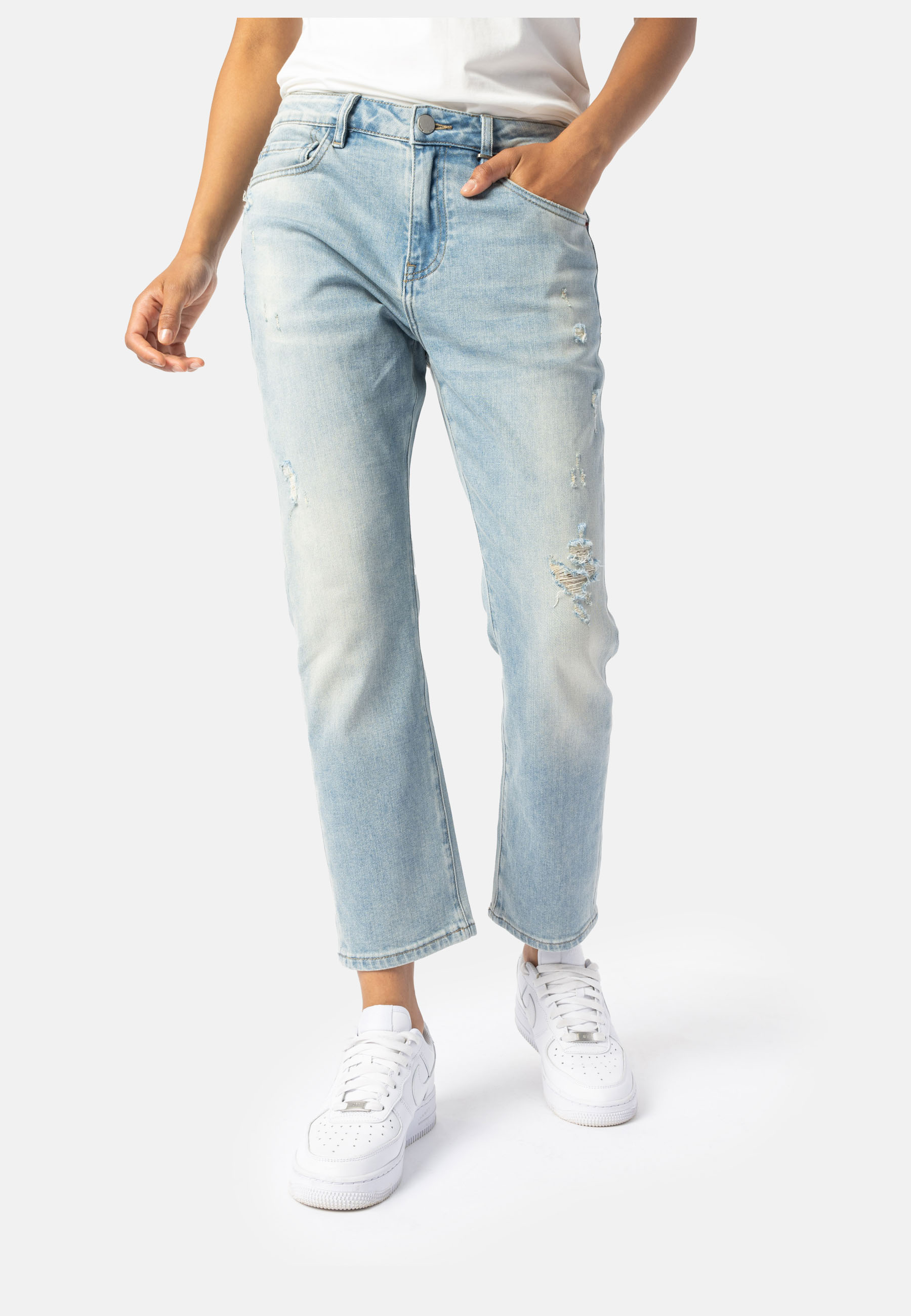 LEONA DESTROYED - denim